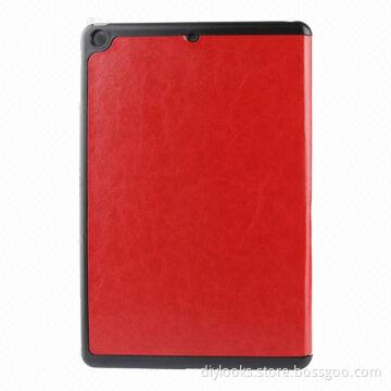 3-folding Crazy Horse Texture Leather Case with Holder for iPad Air
